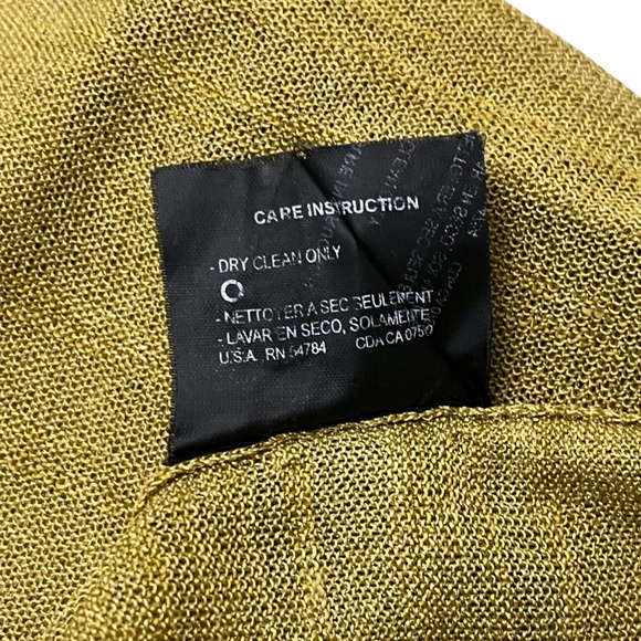 Emanuel Ungaro Vintage Tank Top Taupe Metallic Gold Knit Crew Neck Size M - Picture 7 of 9